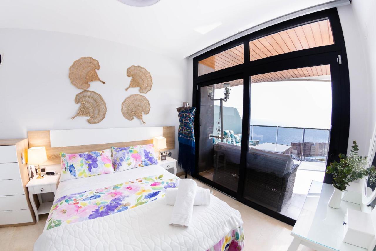 Apartamento Sunset Waves Benidorm Julieta Vistas Al Mar Premium 200 Mt2 Con Jacuzzi En Terraza Exterior foto